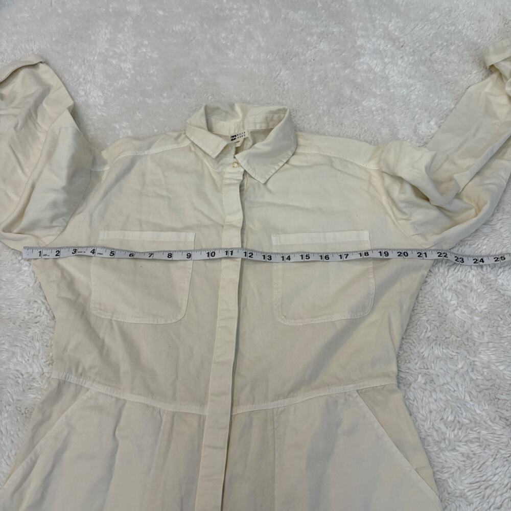 Billabong Womens Keepin It Real Utility Jumpsuit White Cottage Chic Utility Sz M - Picture 3 of 6